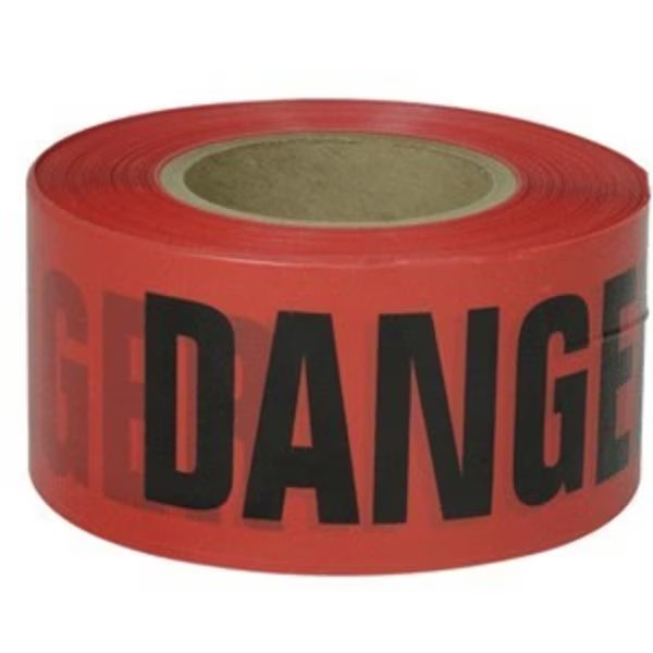 Barricade Tape, Gauge 2 Mil, Danger, Red, Presco, Mfr#: B3102R21